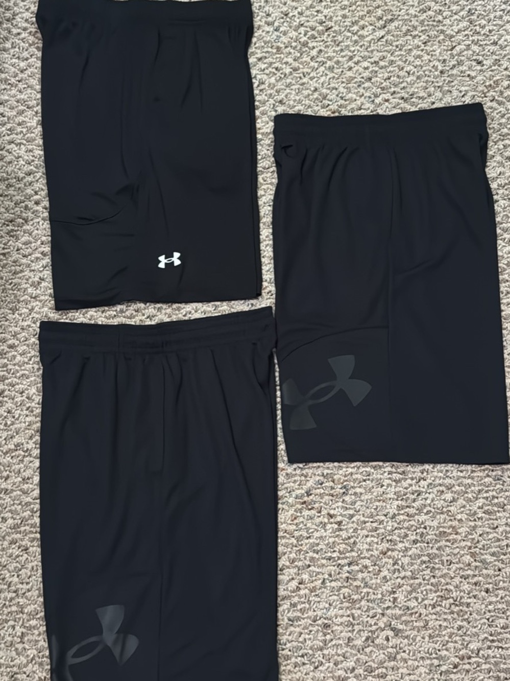 Under Armour Black Men's Performance Shorts - Pack of 3